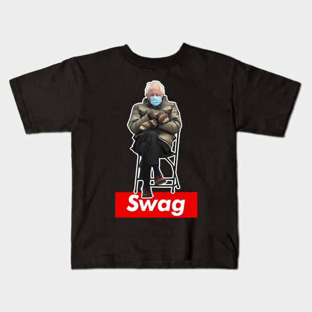 Bernie Swag Sanders / Old School Design Kids T-Shirt by DankFutura